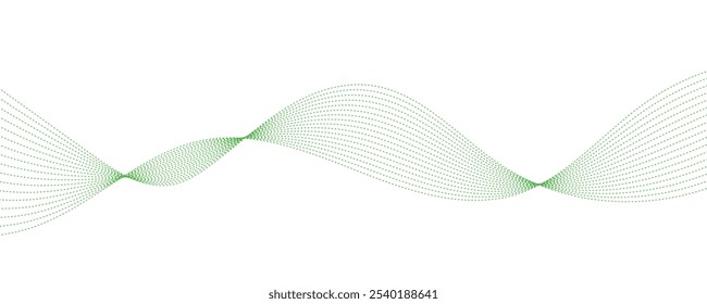 Fondo Abstractas con líneas onduladas verdes. Ilustración vectorial	

