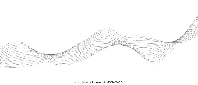Abstract background with green wavy lines. Vector illustration	