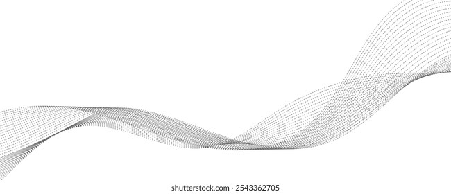 Abstract background with green wavy lines. Vector illustration	