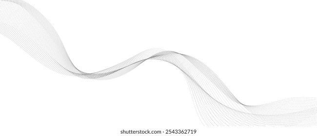 Abstract background with green wavy lines. Vector illustration	