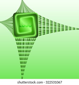 Abstract background in green and white ecol colors with place for logo and guide lines