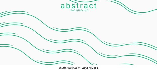 Abstract background green white overlapping with layers on bright space with wave line effect decoration. Modern banner with line style. Line concept graphic design elements for flyer,