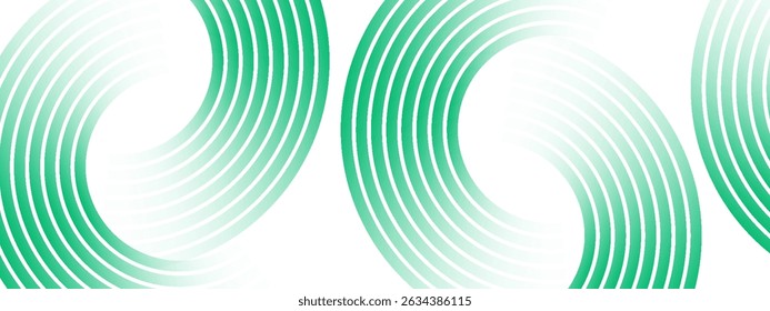Abstract background green white overlapping with layers on bright space with circle effect decoration. Modern banner with line style. Line concept graphic design elements.