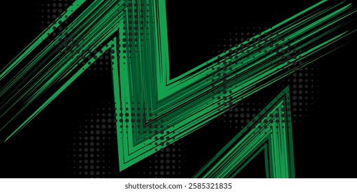 Abstract Background with Green and Yellow Brush Texture and Halftone Effect. Grunge Sport Background, for Event Banner or Poster Design