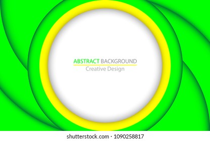 Abstract background with green and yellow circles. Eps 10