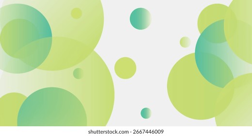 Fondo Abstractas con círculos y puntos verdes y amarillos.