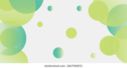 Fondo Abstractas con círculos y puntos verdes y amarillos.