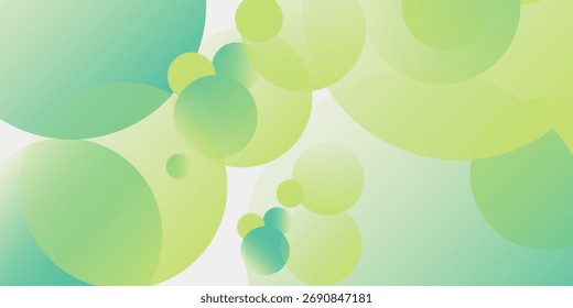 Abstract background with green and yellow circles and dots.