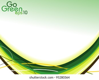 abstract background  with green and yellow color waves.