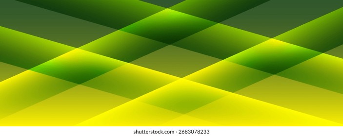 Fondo abstracto Gradaciones verdes y amarillas Forma Slash.Simple diseño.