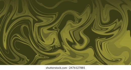 Abstrakter Hintergrund Grün Gelb Gradient Mesh Style Welle Textured Design. Vektor