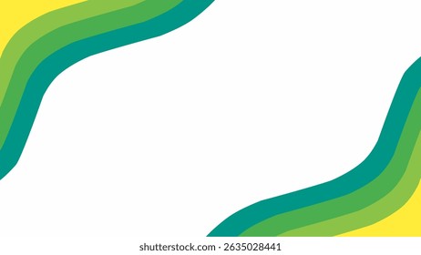 Fondo Abstractas con líneas curvas degradadas verdes y amarillas sobre fondo blanco adecuado para el fondo, diseño creativo, Diseño gráfico y Elementos de Web