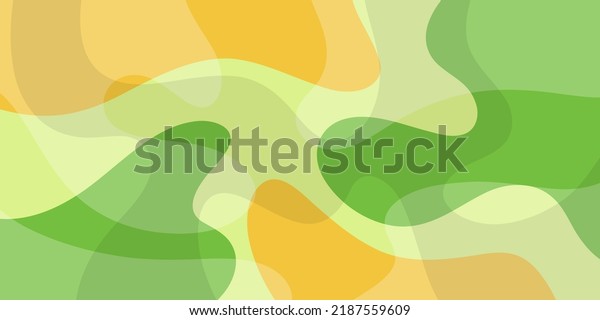 Abstract Background Green Yellow Wave Pattern Stock Vector (Royalty ...
