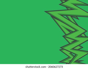 Fondo abstracto con patrón de línea de zigzag verde y un área de copia