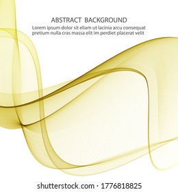 
Abstract background with green-wavy transparent wave lines.