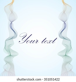 Abstract background  for greeting card, presentation, card, flyer and brochure. Colorful wave. Vector illustration for business design. Futuristic wallpaper. 