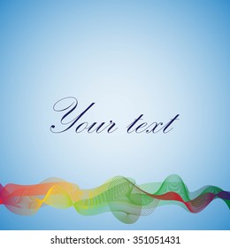 Abstract background  for greeting card, presentation, card, flyer and brochure. Colorful wave. Vector illustration for business design. Futuristic wallpaper. 