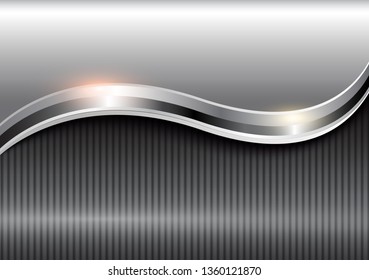 Grasas de fondo abstractas, 3d brillante metálico, ilustración vectorial.