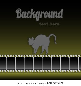 Abstract background with grey cat