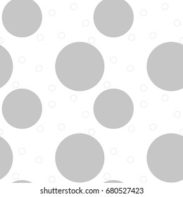 Abstract background with grey circles. Seamless pattern