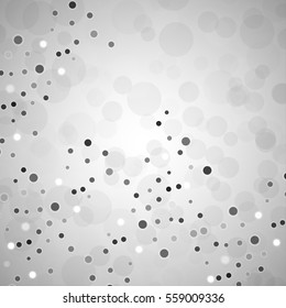 Abstract background with grey circles. Vector illustration. Eps10