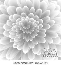 Abstract Background. Grey Flower. Vector Illustration