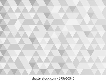 Abstract background with grey glowing triangles, polygon background vector