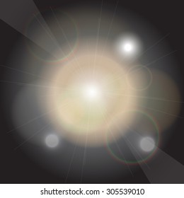 Abstract Background of Grey light and Bokeh on Dark wallpaper, Concept for Hope or Shinning light