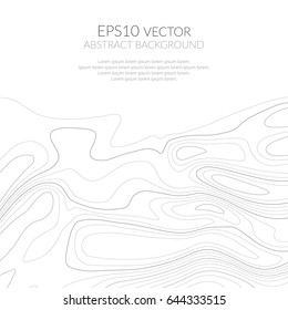 Abstract background with grey lines on a white background. Lines on a map. Monochrome image. Space for text.
