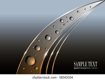 abstract background grey metallic with dew, vector.