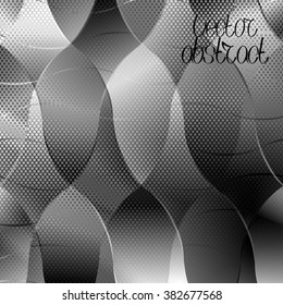 Abstract Background. Grey Pattern. Curve Structure Texture. Vector Illustration