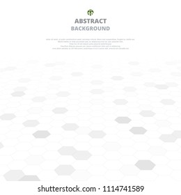 Abstract background of grey shapes in pentagons. White and grey texture. Illustration vector eps10
