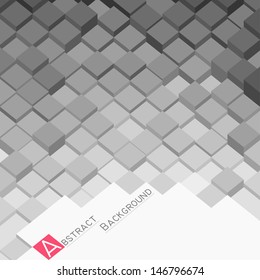 Abstract background with grey square blocks