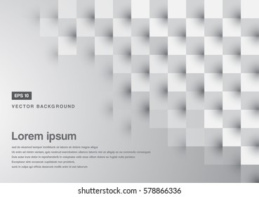 Abstract background grey square pattern  copy space vector