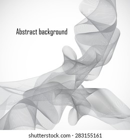 Abstract  background with grey waves. Vector illustration. Eps 10