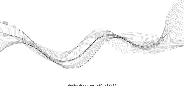 Abstract background with grey wavy lines
