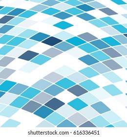 Abstract background with a grid of geometric elements. Distortion of space.