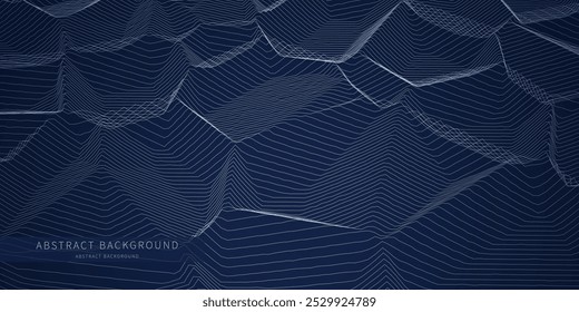 Abstract  background grid from  lines on blue. Technology texture effect concept.