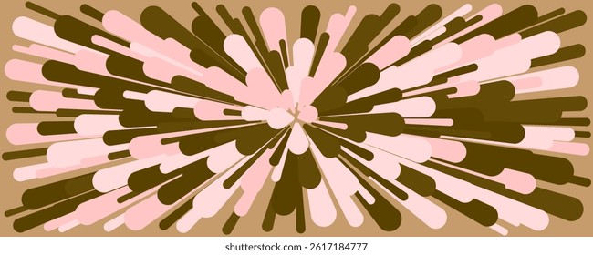Abstract background of groovy Wavy spiral line design in 70s Hippie Retro style