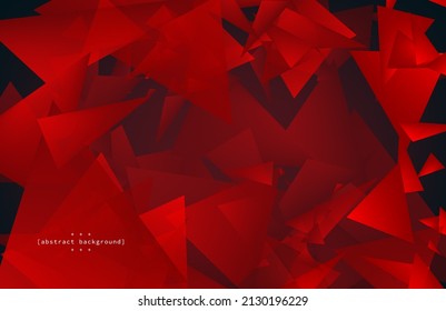 abstract background with group of triangle in red on gradiant dark background can be use for decoration wallpaper technology advertisement or presentation vector eps.