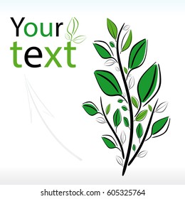 Abstract background with a growing plant, symbolizing growth and life