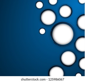 abstract background with grunge border circles