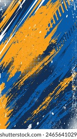 Abstract background grunge brush strokes racing car wrap template and sports jersey fabric design