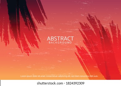 abstract  background grunge composition gradient color orange red