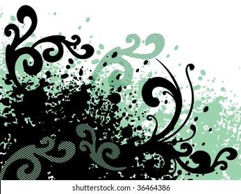 abstract background with grunge and curve pattern