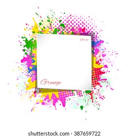 Abstract background, grunge frame, vector illustration