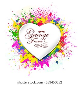 Abstract background, grunge frame, vector illustration