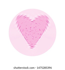 Abstract background with grunge heart shape of thin lines in circle