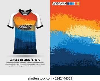 Abstrakter Hintergrund mit farbigem Muster, druckfertig, Sublimationsdesign, Fußballjersey-Design