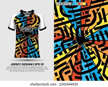 Abstract background with grunge pattern, ready to print, sublimation design, soccer jersey design